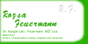 rozsa feuermann business card